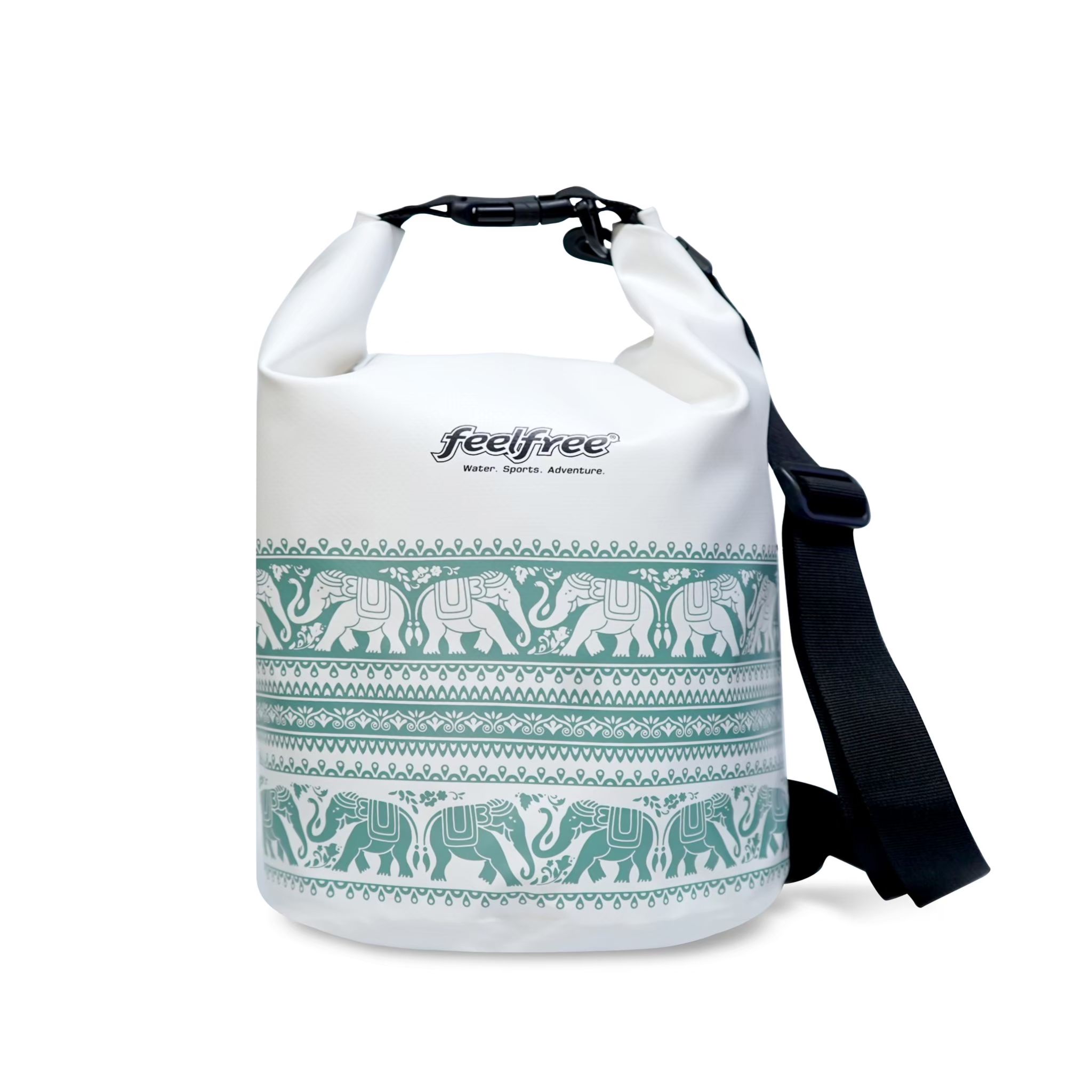 กระเป๋ากันน้ำ FEELFREE DRY TUBE CHANG รุ่นช้าง 5L สี ขาว/เขียว_2
